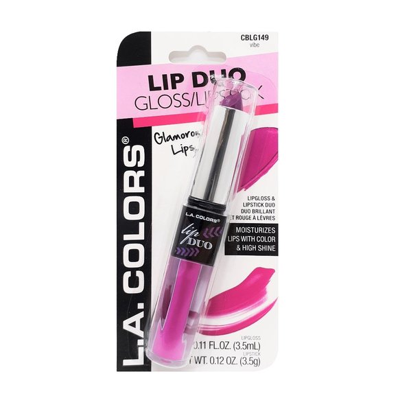 L.A. Colors Lip Gloss Lipstick Duo VIBE - Picture 1 of 6